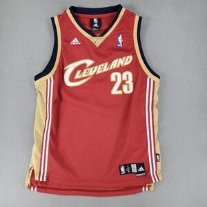 Cleveland Cavaliers Lebron James Jersey Youth L 14-16 Red Adidas #23 NBA Sewn‎